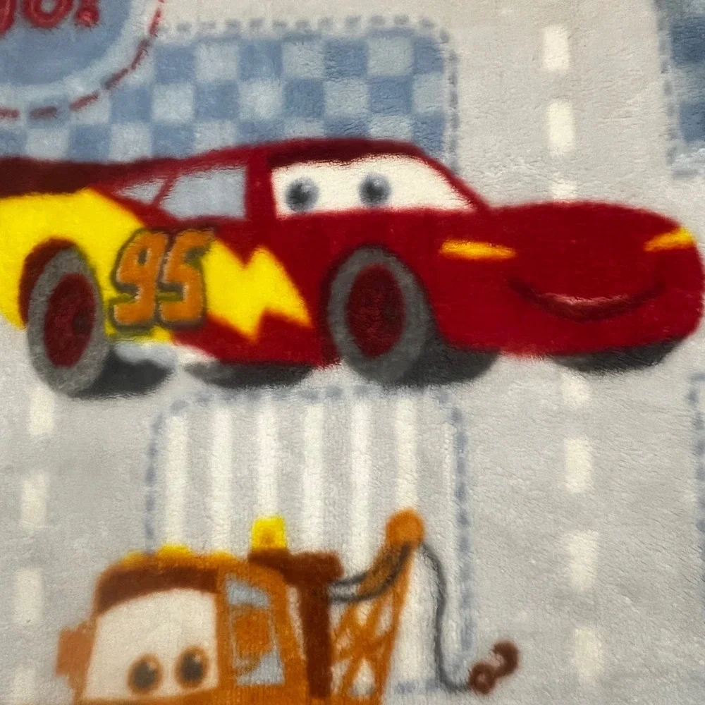Disney Baby Pixar‎ Cars Lightning McQueen Mater Fleece Throw Blanket 30x45 Blue